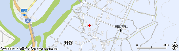 京都府京丹波町（船井郡）升谷（中皆地）周辺の地図