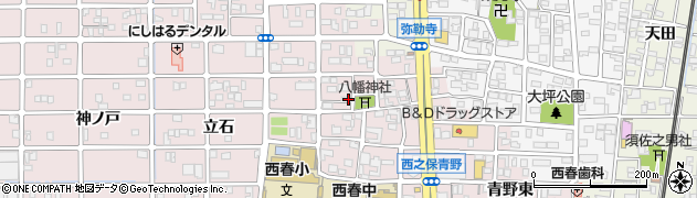 愛知県北名古屋市西之保（青野）周辺の地図