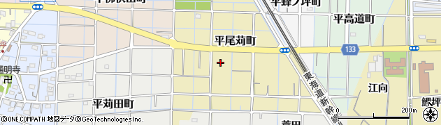 愛知県稲沢市平尾苅町周辺の地図