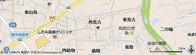 愛知県名古屋市守山区中志段味西荒古周辺の地図