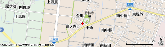 愛知県稲沢市祖父江町四貫（蒲田）周辺の地図