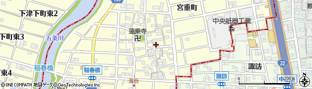 愛知県清須市春日宮重町223周辺の地図