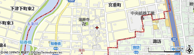 愛知県清須市春日宮重町222周辺の地図