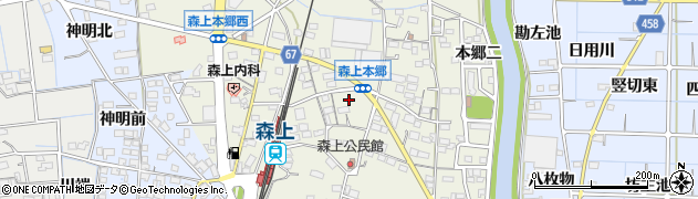 愛知県稲沢市祖父江町森上本郷八周辺の地図