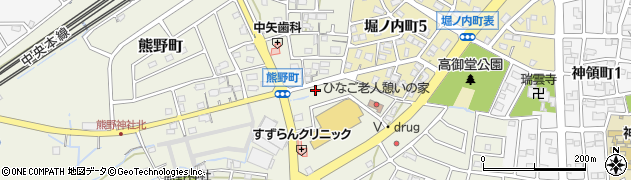 愛知県春日井市熊野町1549周辺の地図