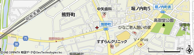 愛知県春日井市熊野町2012周辺の地図