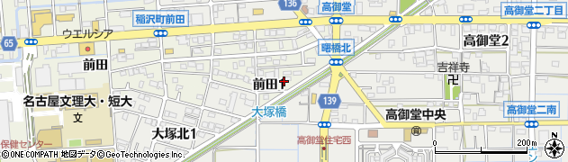 愛知県稲沢市前田1丁目周辺の地図