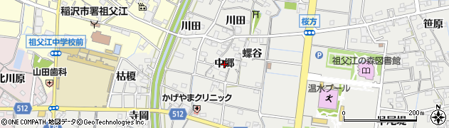 愛知県稲沢市祖父江町桜方（中郷）周辺の地図