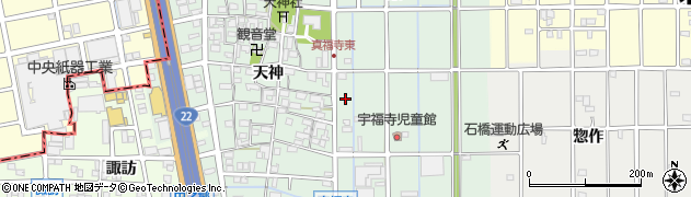 愛知県北名古屋市宇福寺長田6周辺の地図