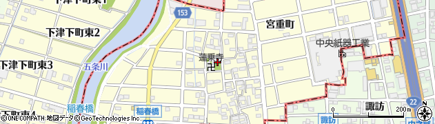 愛知県清須市春日宮重町周辺の地図