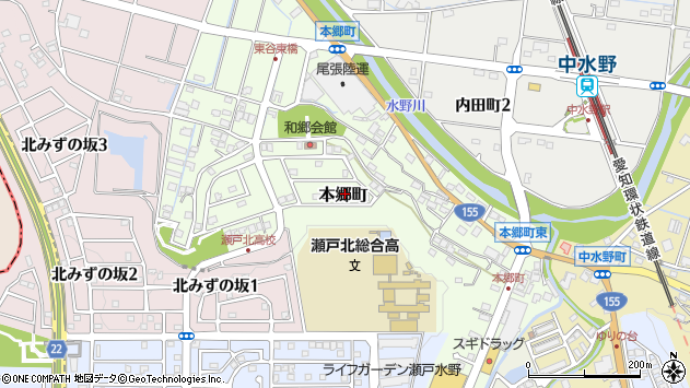 〒489-0906 愛知県瀬戸市本郷町の地図