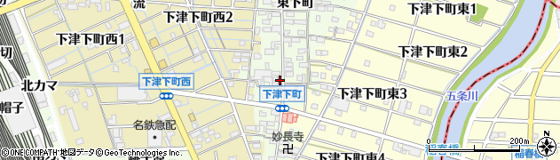 愛知県稲沢市下津町西下町周辺の地図