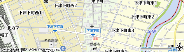 愛知県稲沢市下津町（西下町）周辺の地図