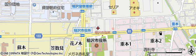 愛知県稲沢市横地町周辺の地図