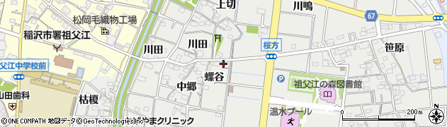 愛知県稲沢市祖父江町桜方螺谷1000周辺の地図