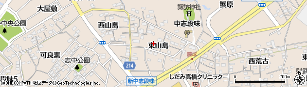 愛知県名古屋市守山区中志段味東山島周辺の地図