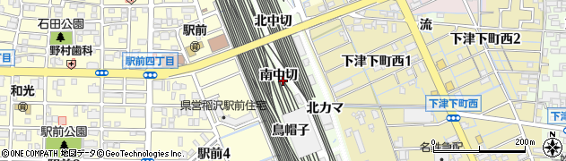 愛知県稲沢市下津町周辺の地図