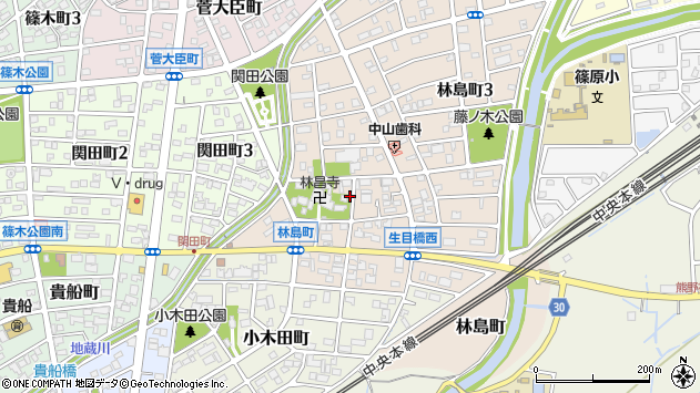 〒486-0854 愛知県春日井市林島町の地図