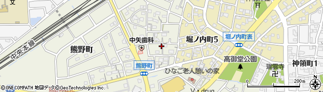 愛知県春日井市熊野町1961周辺の地図