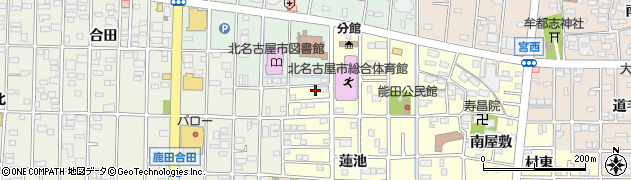 愛知県北名古屋市能田引免地6周辺の地図