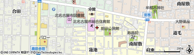 愛知県北名古屋市能田引免地48周辺の地図