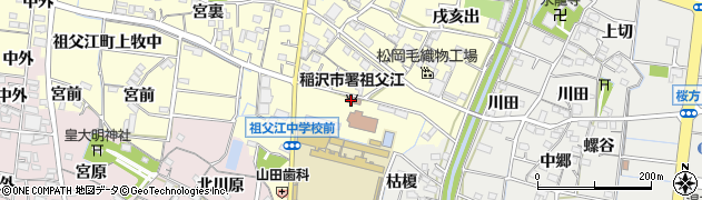 稲沢市消防署祖父江分署周辺の地図