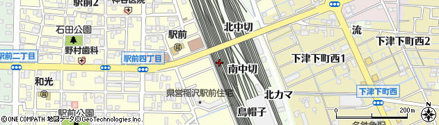 愛知県稲沢市下津町東惣合田周辺の地図