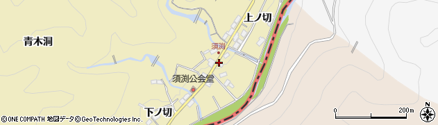 愛知県豊田市須渕町（中ノ切）周辺の地図