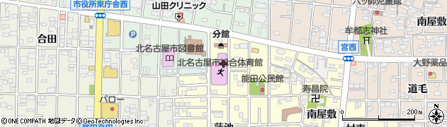 愛知県北名古屋市能田（引免地）周辺の地図