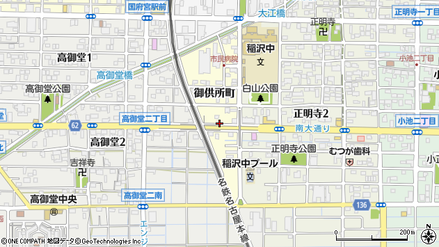 〒492-8146 愛知県稲沢市御供所町の地図