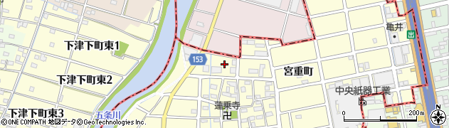 愛知県清須市春日宮重町156周辺の地図