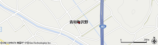 兵庫県丹波市青垣町沢野周辺の地図