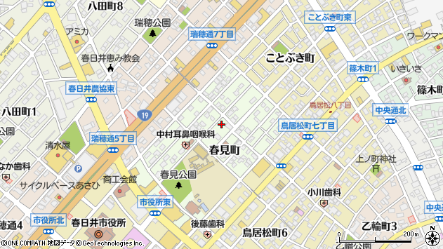 〒486-0837 愛知県春日井市春見町の地図
