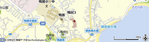 神奈川県横須賀市鴨居周辺の地図