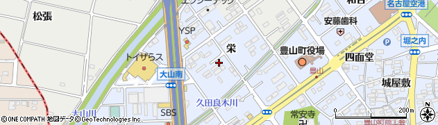 愛知県西春日井郡豊山町豊場栄周辺の地図
