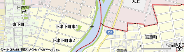 愛知県稲沢市下津町弁天前周辺の地図