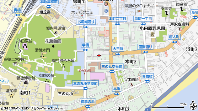 〒250-0012 神奈川県小田原市本町の地図