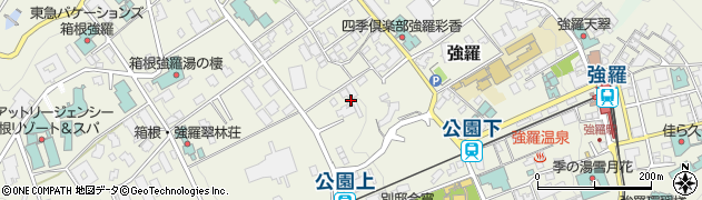 神奈川県箱根町（足柄下郡）強羅周辺の地図