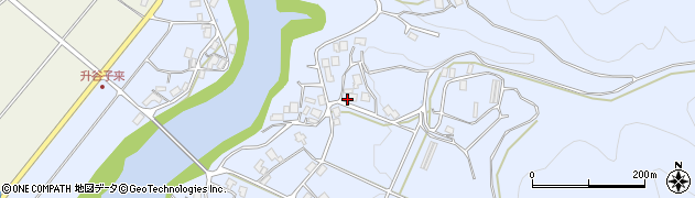 京都府京丹波町（船井郡）升谷（奥地）周辺の地図