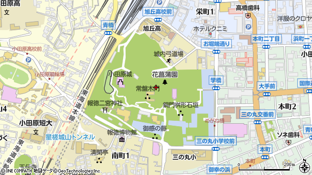 〒250-0014 神奈川県小田原市城内の地図