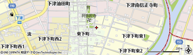 愛知県稲沢市下津町（元番神）周辺の地図