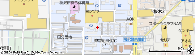愛知県稲沢市朝府町周辺の地図