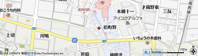 愛知県稲沢市祖父江町山崎柿山周辺の地図