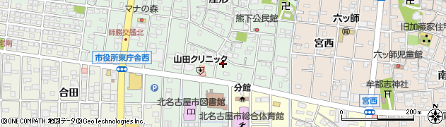愛知県北名古屋市熊之庄屋形3381周辺の地図