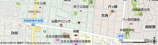 愛知県北名古屋市熊之庄屋形3355周辺の地図