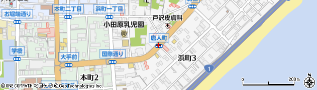 唐人町周辺の地図