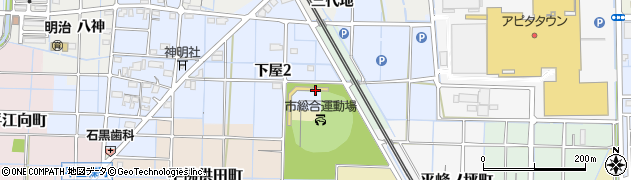 稲沢市　市民球場周辺の地図