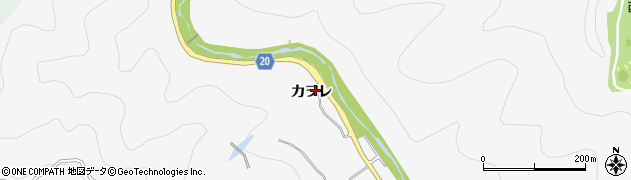 愛知県豊田市浅谷町カヲレ周辺の地図