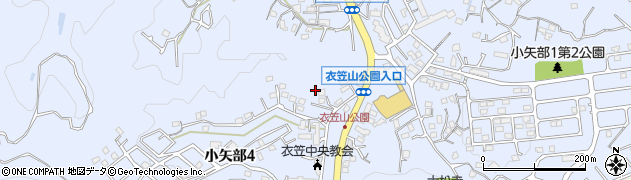 神奈川県横須賀市小矢部周辺の地図