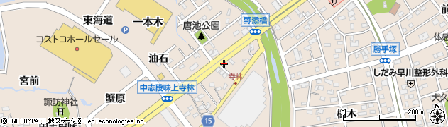 愛知県名古屋市守山区中志段味（下寺林）周辺の地図